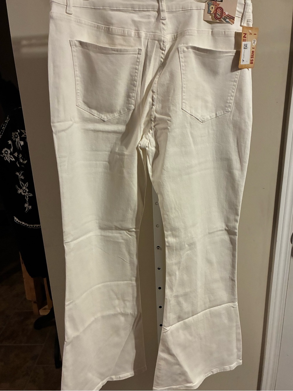 Vintage White Flare Wide-Leg Jeans